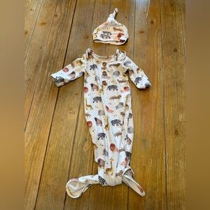 Caden Lane Knot Gown Zoo Animal pattern